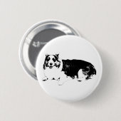 Lächle wie ein Corgi Button (Vorne & Hinten)