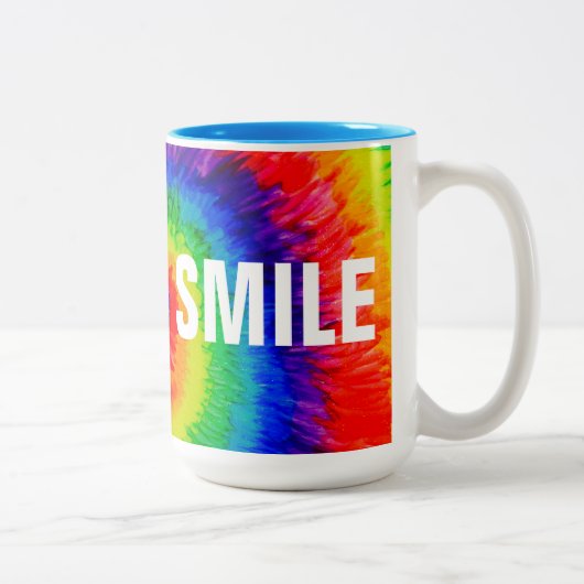 LÄCHLICHE Rainbow-Krawatte-Dye Zwei-Tonen-Tasse, 1 Zweifarbige Tasse (Rechts)