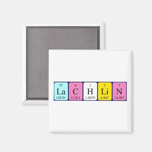 Lachlin-Periodenmagnet Magnet (Vorderseite/Rückseite)