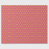 Lachrosa mit sonnenorangefarbenem Design Geschenkpapier (Flach)