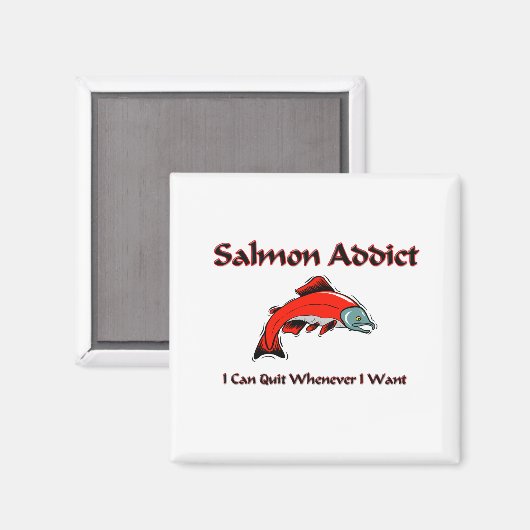 Lachs Addict Magnet (Vorderseite/Rückseite)