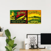 Lachs an der Nordküste kann LabelAlimak, AK Poster (Heimbüro)