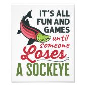 Lachs Angeln Fischfang Spaß Spiele Sockeye Fotodruck (Vorne)