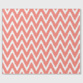 Lachs Asian Moods Ikat Chevrons Geschenkpapier (Flach)