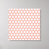 Lachs-Asiatische Stimmungen Ikat Dots Leinwanddruck (Vorderseite)