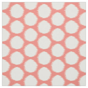 Lachs-Asiatische Stimmungen Ikat Dots Stoff