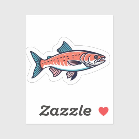 Lachs  aufkleber (Blatt)