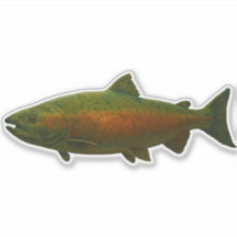 Lachs-Ausschneide-Sticker