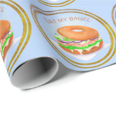Lachs Bagel Personalisiert Geschenkpapier (Rolleneckpunkt)