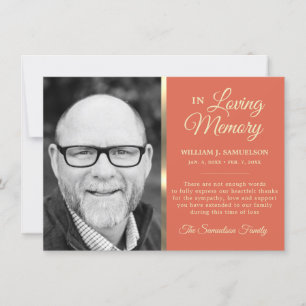 Lachs Beileid Beerdigung Gedächtnis DANK IHNEN Fot Dankeskarte