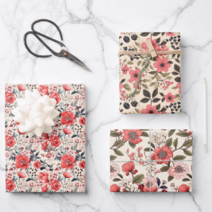 Lachs Berry Geschenkpapier Set