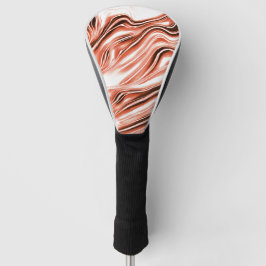 Lachs bis roter, langgestreckter Spuren auf weißem Golf Headcover