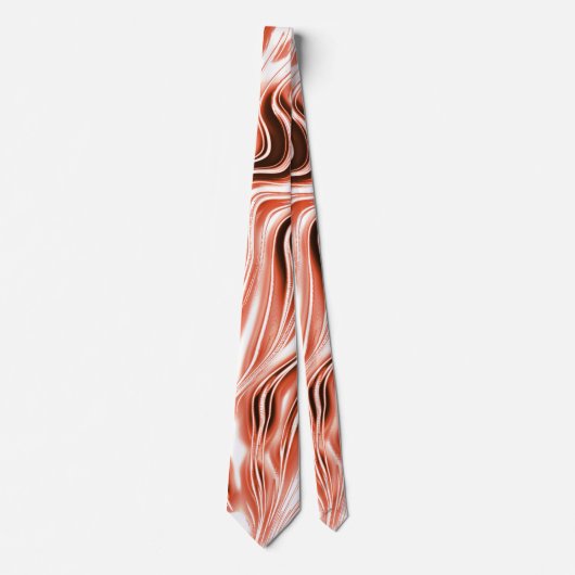 Lachs bis roter, langgestreckter Spuren auf weißem Krawatte (Vorderseite)