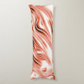 Lachs bis roter, langgestreckter Spuren auf weißem Seitenschläferkissen (Vorderseite Vertikal)