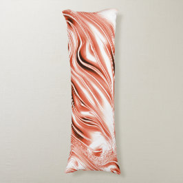 Lachs bis roter, langgestreckter Spuren auf weißem Seitenschläferkissen