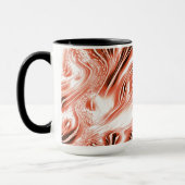 Lachs bis roter, langgestreckter Spuren auf weißem Tasse (Links)