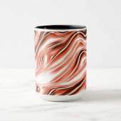 Lachs bis roter, langgestreckter Spuren auf weißem Tasse (Zentrum)