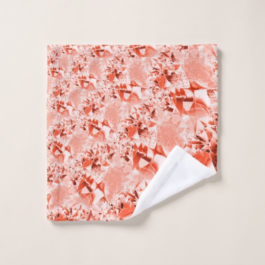 Lachs, blass bis rot, hell und verdreht badhandtuch set (Waschlappen)