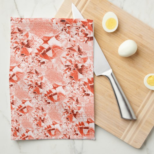 Lachs, blass bis rot, hell und verdreht geschirrtuch (Viertel Falte)