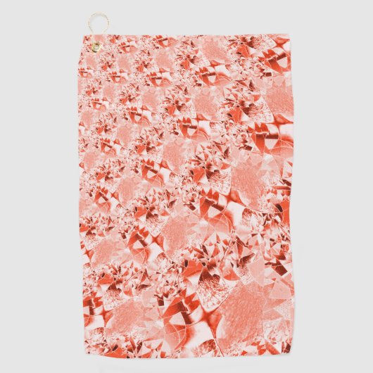 Lachs, blass bis rot, hell und verdreht golfhandtuch (Vorderseite)