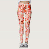 Lachs, blass bis rot, hell und verdreht leggings (Vorderseite)