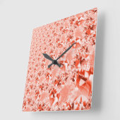 Lachs, blass bis rot, hell und verdreht quadratische wanduhr (Winkel)