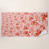 Lachs, blass bis rot, hell und verdreht strandtuch (Vorderseite)