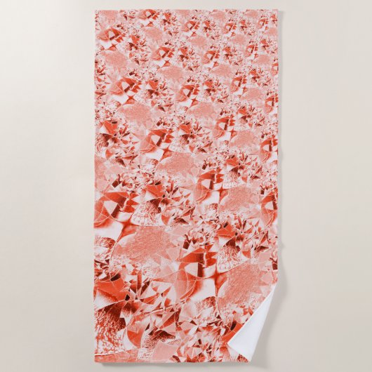 Lachs, blass bis rot, hell und verdreht strandtuch (Vorderseite)