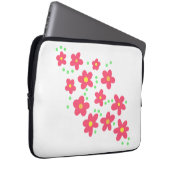 Lachs-Blume Laptopschutzhülle (Vorne Rechts)