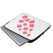 Lachs-Blume Laptopschutzhülle (Vorne Knopf)
