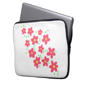 Lachs-Blume Laptopschutzhülle (Vorderseite Links)