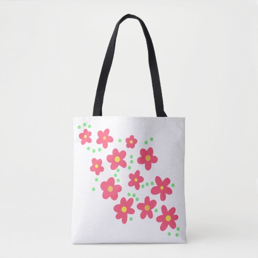 Lachs-Blume Tasche (Vorderseite)