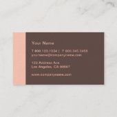 Lachs Brown Modern Visitenkarte (Rückseite)