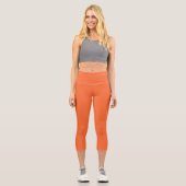Lachs Capri Leggings (Vorderseite)