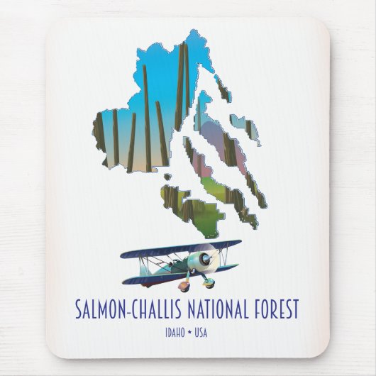Lachs-Challis-Landkarte für den Wald Mousepad (Vorne)