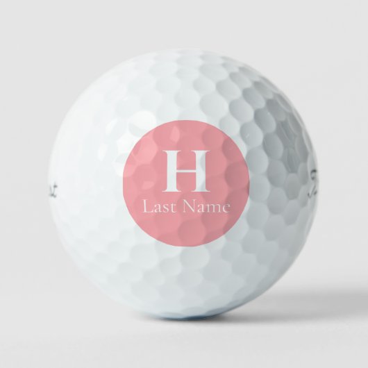 Lachs Circle Personalisiert Golf Ball (3) HAMbWG (Vorderseite)