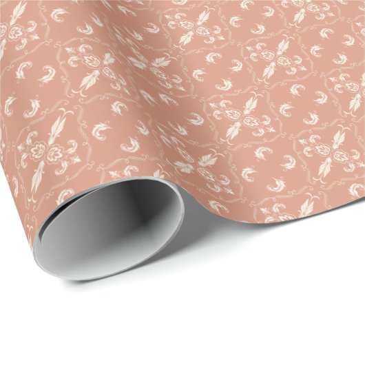 Lachs Cloud Wrapping Paper Geschenkpapier (Rolleneckpunkt)