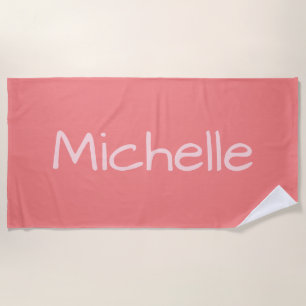 Lachs Color Individuelle Name Strandtuch