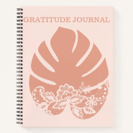 Lachs Color Monstera Leaf Dankesblatt Notizblock