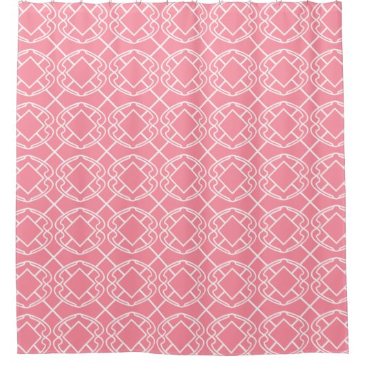 Lachs Diamond Cello trellis Duschvorhang (Vorderseite)