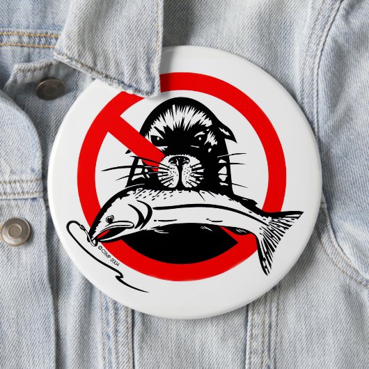 Lachs-Diebstahl Button (Beispiel)