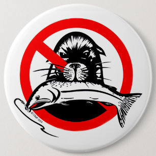 Lachs-Diebstahl Button