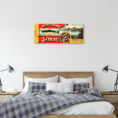 Lachs-Etikett für Lachs Leinwanddruck (Insitu (Schlafzimmer))