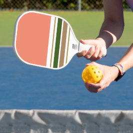 Lachs Farbblock Fett Grünbraune Streifen Pickleball Schläger