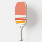 Lachs Farbblock orange gelbe Streifen Pickleball Schläger (Links)