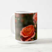 Lachs Farbige Rose Kaffeetasse (Vorderseite Links)