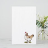 Lachs Faverolle Hen Briefpapier (Stehend Vorderseite)