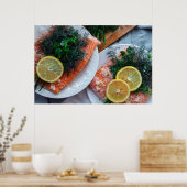 Lachs-Fest-Poster Poster (Küche)