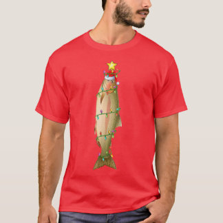 Lachs Fisch Lighting Xmas Tree Matching Lachs Chr T-Shirt