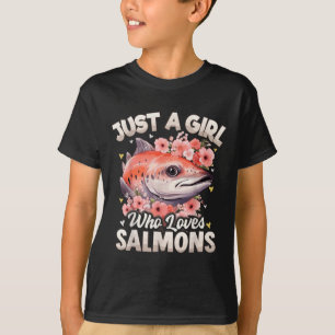 Lachs Fisch Mädchen Frauen Nur Ein Mädchen Das Lac T-Shirt
